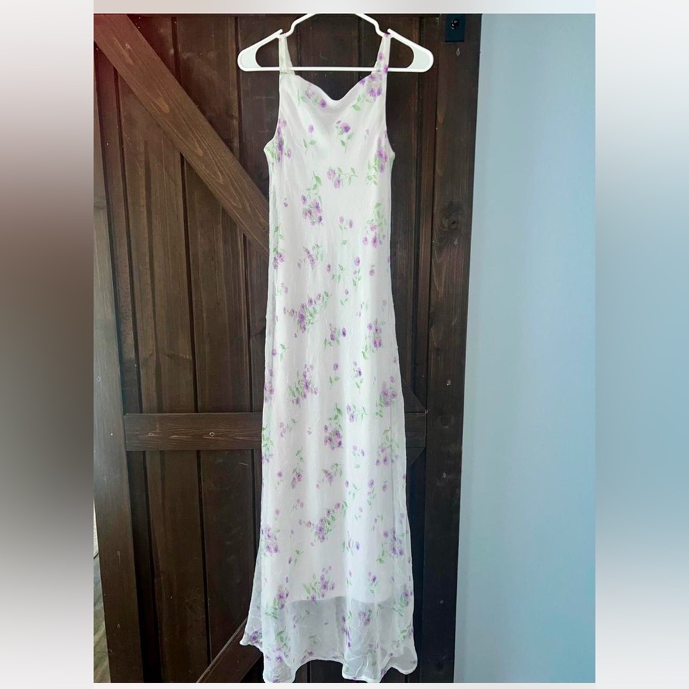 (SOLD ) My Michelle Purple Sleeveless Spaghetti Strap Maxi Dress